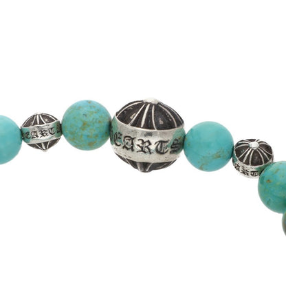 Chrome Hearts 8mm Bead Stretch Bracelet Blue Silver