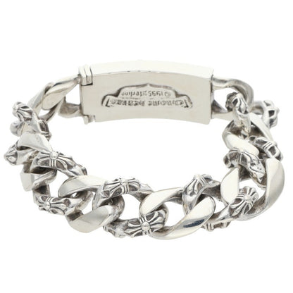 Chrome Hearts ID FLRL HEART Silver Bracelet Size 12LINK