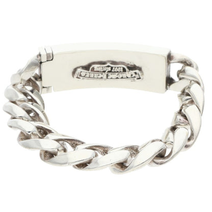 Chrome Hearts ID Floral Cross Silver Bracelet Size 11LINK