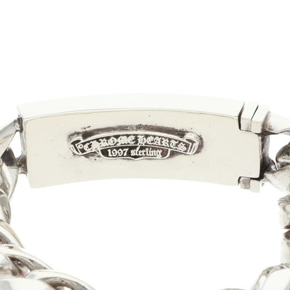 Chrome Hearts ID Floral Cross Silver Bracelet Size 11LINK