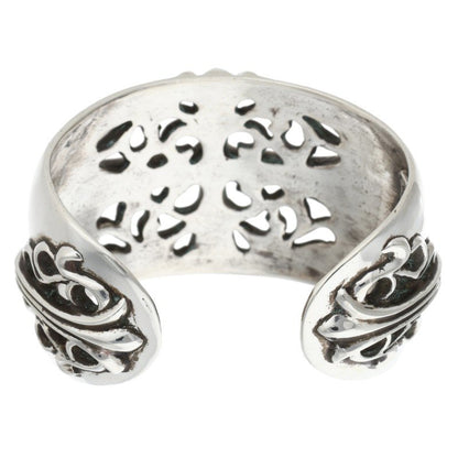 Chrome Hearts FLRL CRS CUFF Floral Cross Wide Bangle Belt