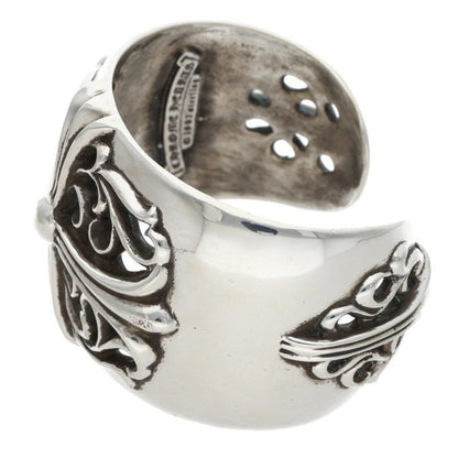 Chrome Hearts FLRL CRS CUFF Floral Cross Wide Bangle Belt