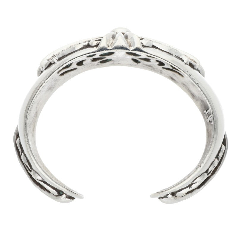 Chrome Hearts FLRL CRS CUFF Floral Cross Wide Bangle Belt