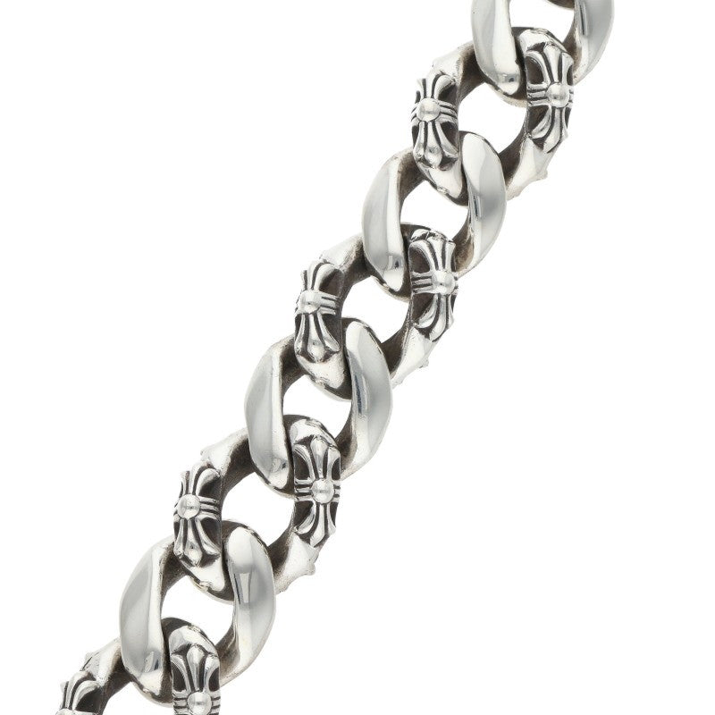 Chrome Hearts FNCY CHN LNK 925 Silver Bracelet Size 12LINK