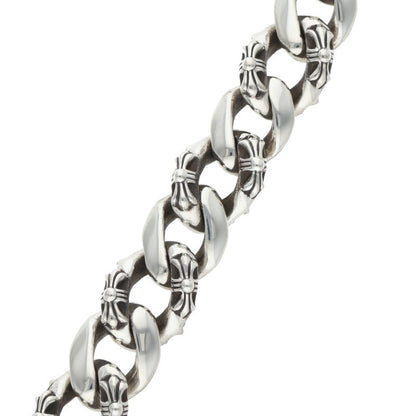 Chrome Hearts FNCY CHN LNK 925 Silver Bracelet Size 12LINK