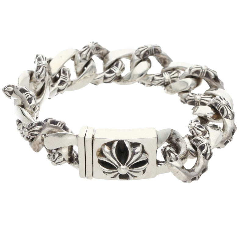 Chrome Hearts CHX Large Box ID Silver Bracelet Size 15LINK