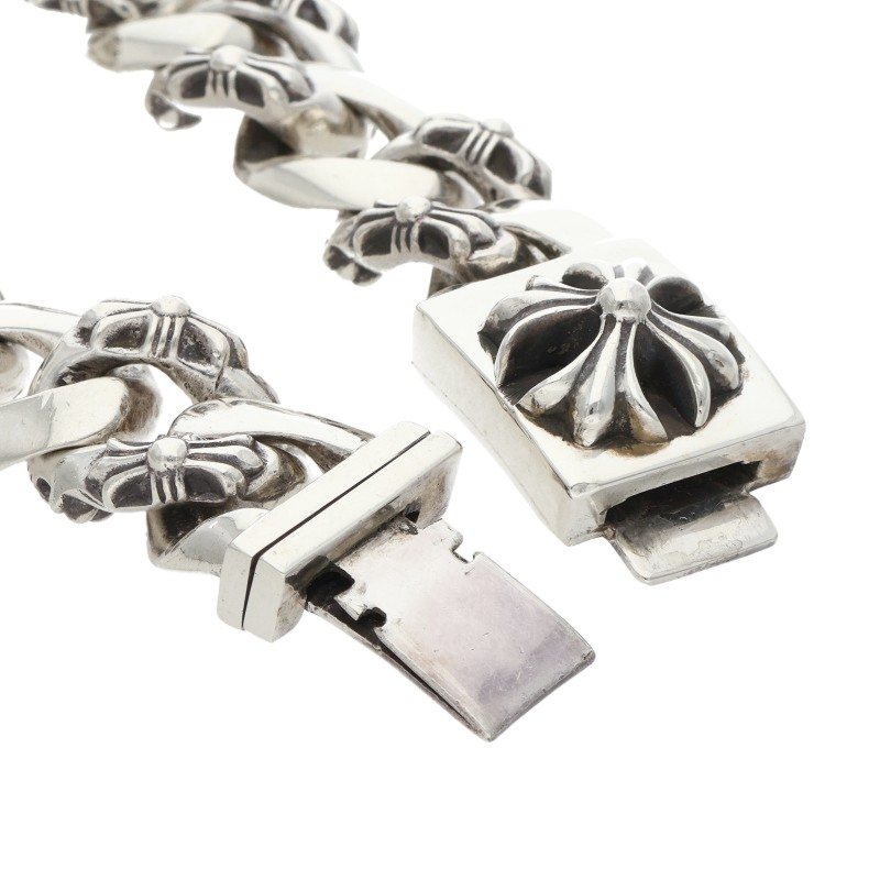 Chrome Hearts CHX Large Box ID Silver Bracelet Size 15LINK