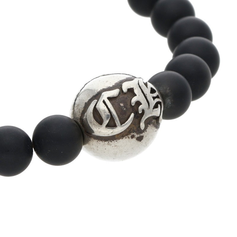 Chrome Hearts 8mm Bead Silver & Black Bracelet