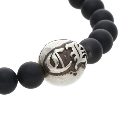 Chrome Hearts 8mm Bead Silver & Black Bracelet