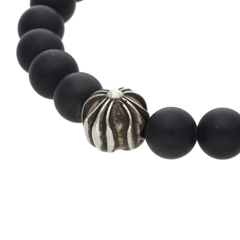 Chrome Hearts 8mm Bead Silver & Black Bracelet