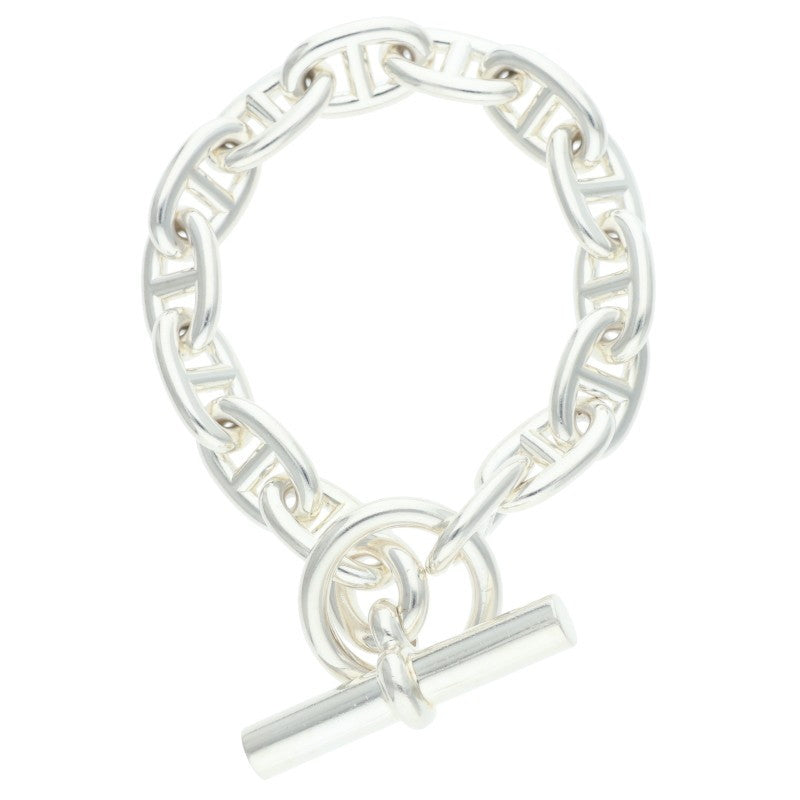HERMES Chaine d'Ancre MM Silver Bracelet Size 14LINK