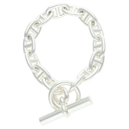 HERMES Chaine d'Ancre MM Silver Bracelet Size 14LINK