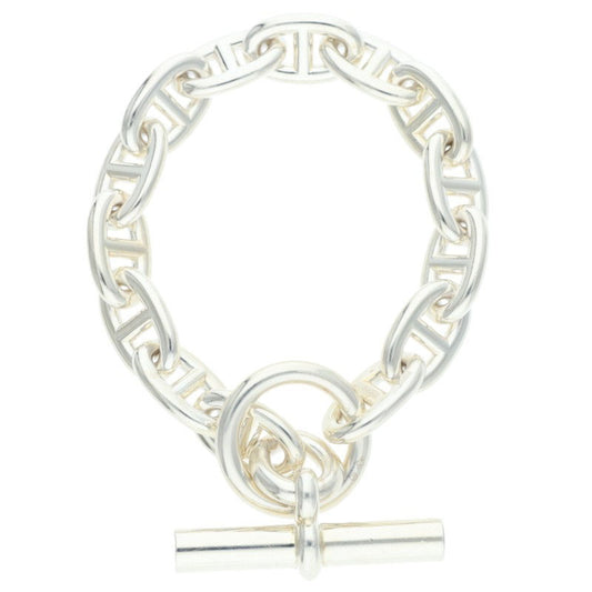 HERMES Chaine d'Ancre MM Silver Bracelet Size 14LINK