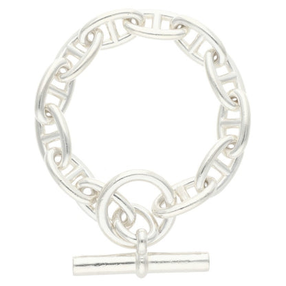 HERMES Chaine d'Ancre GM Silver Bracelet Size 12LINK