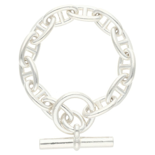 HERMES Chaine d'Ancre GM Silver Bracelet Size 12LINK