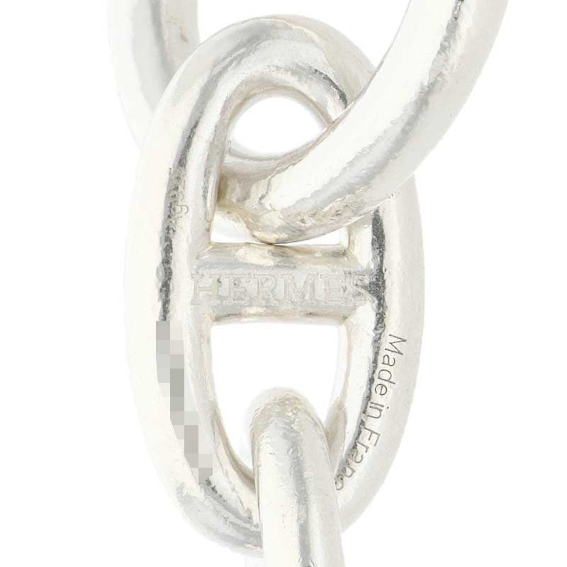 HERMES Chaine d'Ancre GM Silver Bracelet Size 12LINK