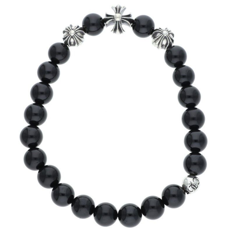 Chrome Hearts 8mm BEAD13 Bead Bracelet Black Silver