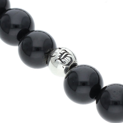 Chrome Hearts 8mm BEAD13 Bead Bracelet Black Silver