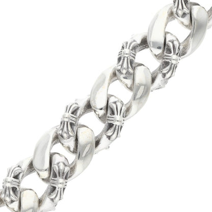 Chrome Hearts FNCY CHN LNK Fancy Silver Bracelet Size 15LINK