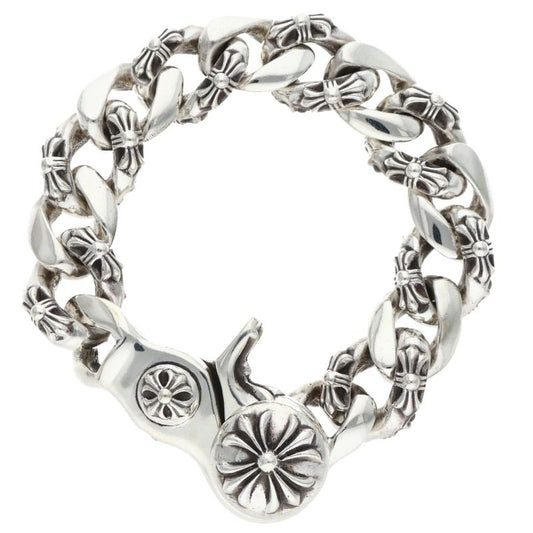 Chrome Hearts FNCY CHN LNK 925 Silver Bracelet Size 13LINK