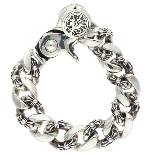 Chrome Hearts FNCY CHN LNK 925 Silver Bracelet Size 13LINK