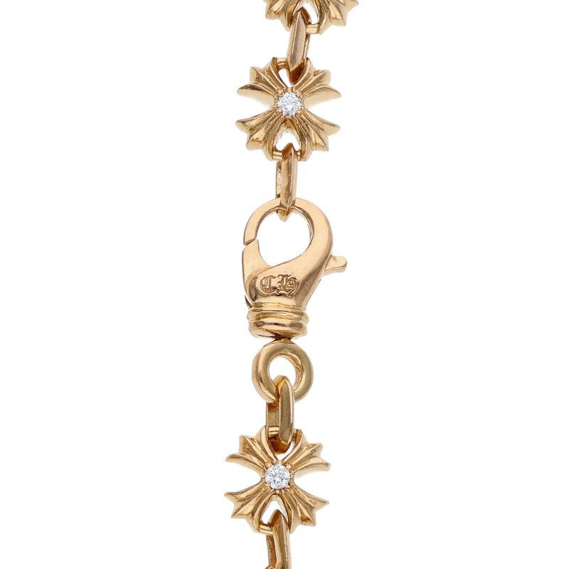 Chrome Hearts 22K CH X Link Diamond Bracelet Yellow Gold