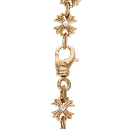 Chrome Hearts 22K CH X Link Diamond Bracelet Yellow Gold