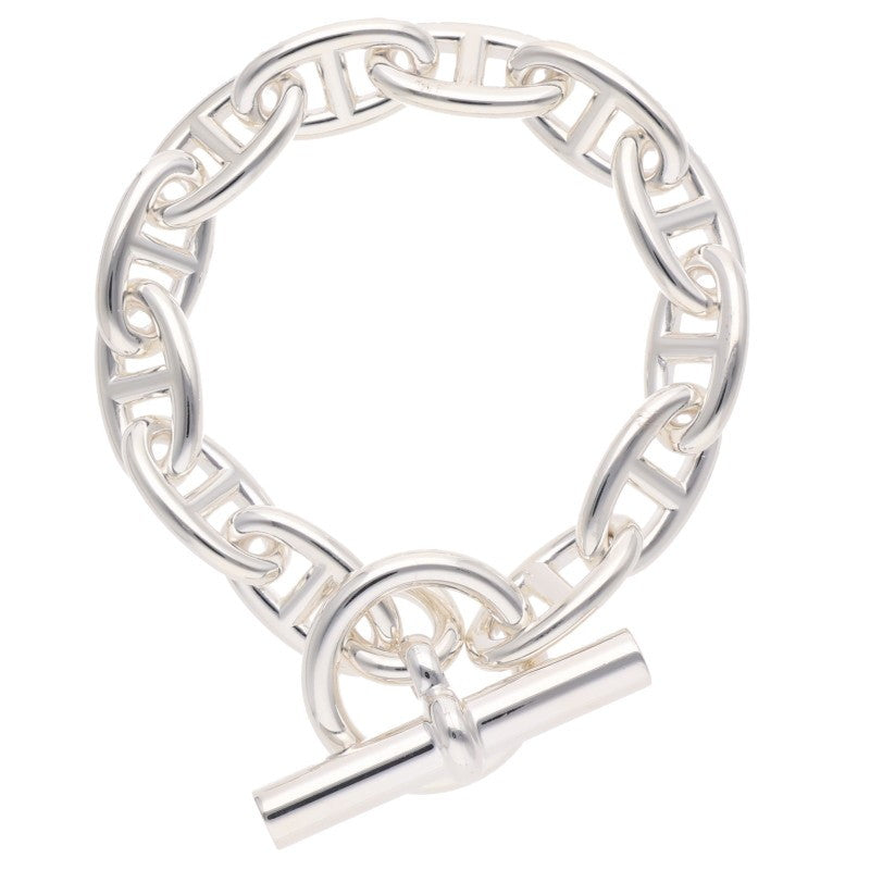 HERMES Chaine d'Ancre GM Silver Bracelet Size 12LINK