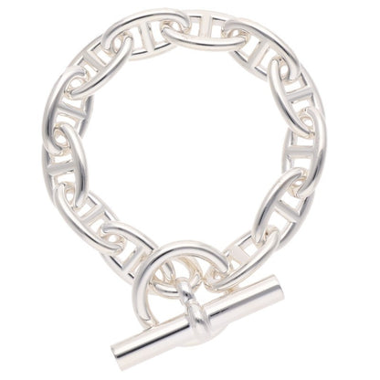 HERMES Chaine d'Ancre GM Silver Bracelet Size 12LINK