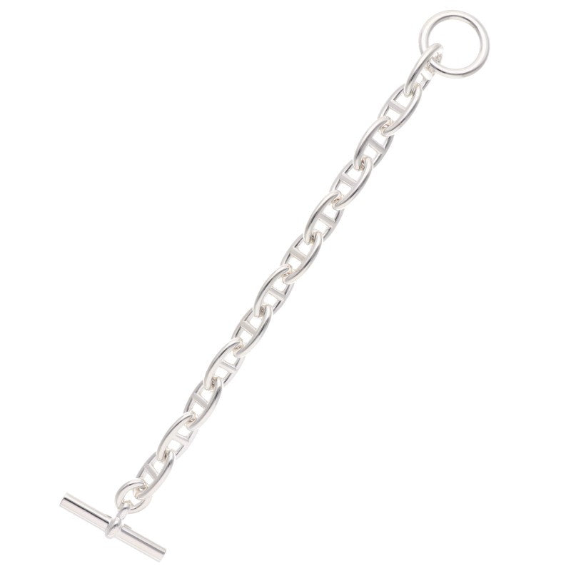 HERMES Chaine d'Ancre GM Silver Bracelet Size 12LINK