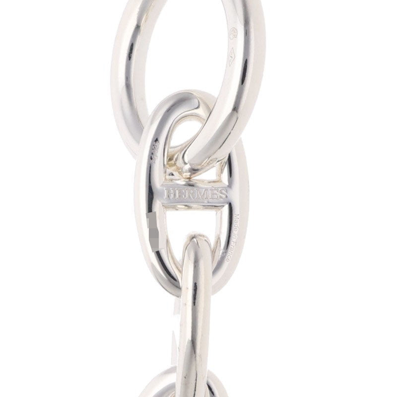 HERMES Chaine d'Ancre GM Silver Bracelet Size 12LINK