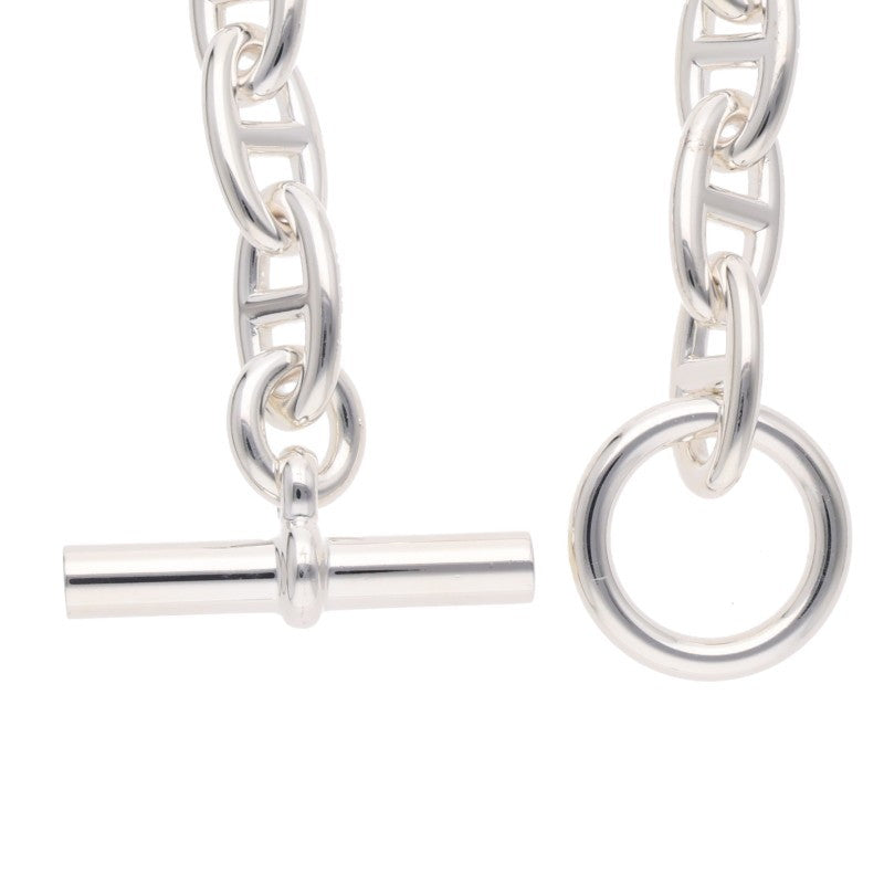 HERMES Chaine d'Ancre GM Silver Bracelet Size 12LINK