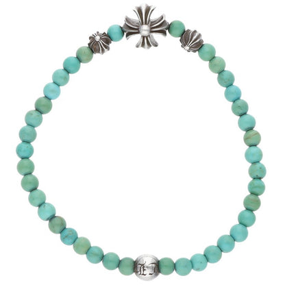 Chrome Hearts 4mm Turquoise Bead Bracelet