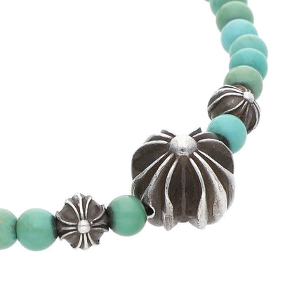 Chrome Hearts 4mm Turquoise Bead Bracelet