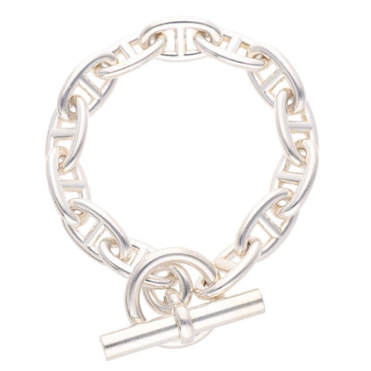 HERMES Chaine d'Ancre GM Silver Bracelet 925 Size 13LINK