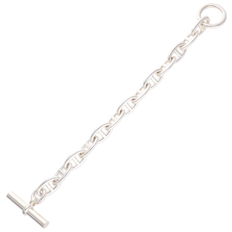 HERMES Chaine d'Ancre GM Silver Bracelet 925 Size 13LINK