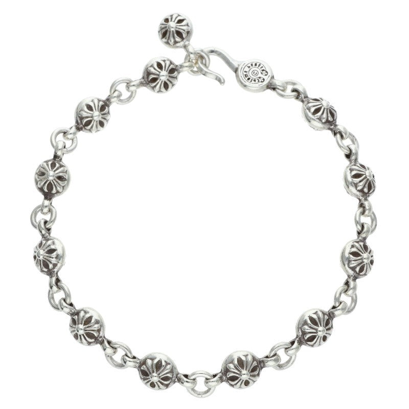 Chrome Hearts #1 Cross Ball Silver Bracelet