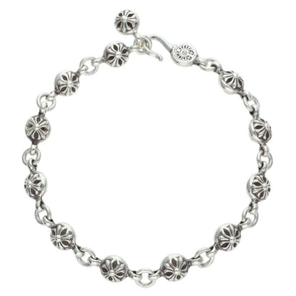 Chrome Hearts #1 Cross Ball Silver Bracelet