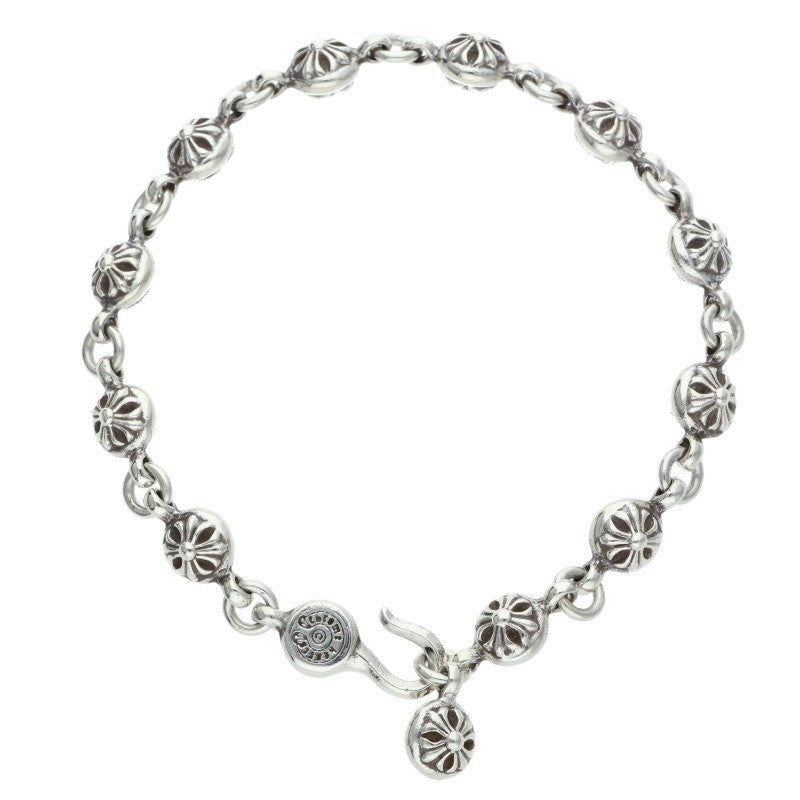 Chrome Hearts #1 Cross Ball Silver Bracelet