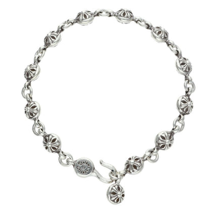 Chrome Hearts #1 Cross Ball Silver Bracelet