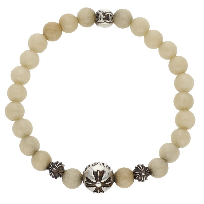 Chrome Hearts White Jade Bead Bracelet
