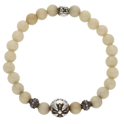 Chrome Hearts White Jade Bead Bracelet