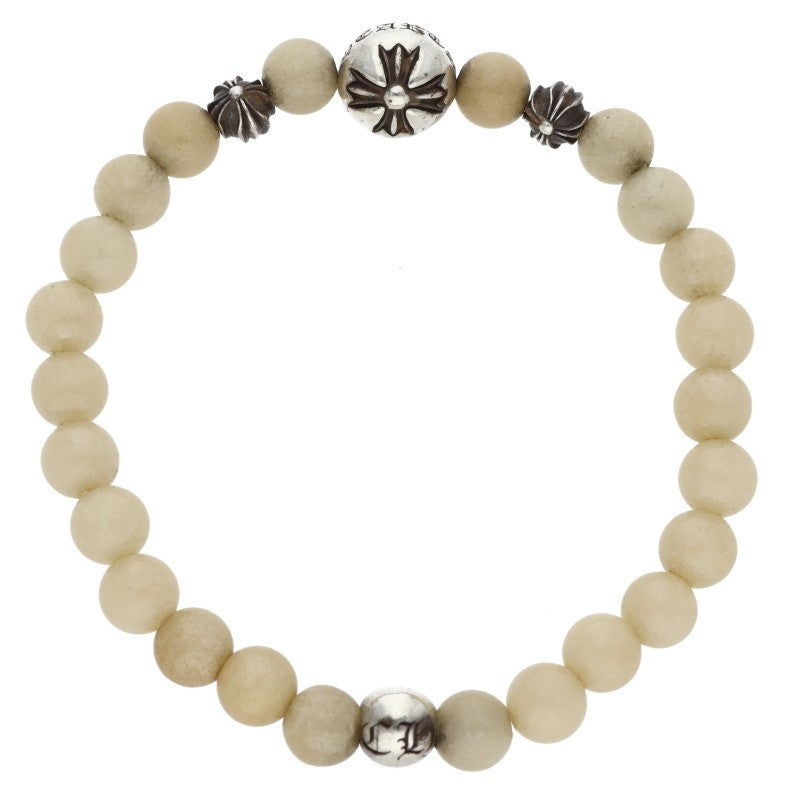 Chrome Hearts White Jade Bead Bracelet