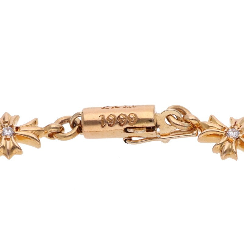 Chrome Hearts 22K Tiny ECH Plus Diamond Bracelet Size 11LINK