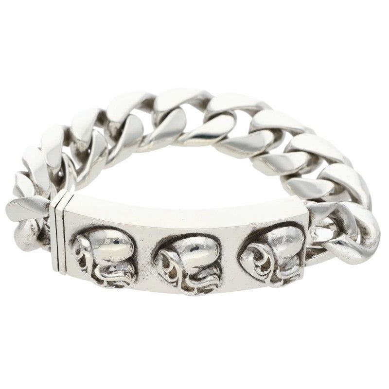 Chrome Hearts 3 Heart ID Classic Link Bracelet Size 11LINK