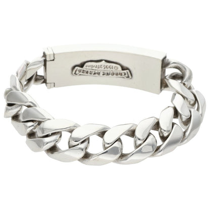 Chrome Hearts 3 Heart ID Classic Link Bracelet Size 11LINK