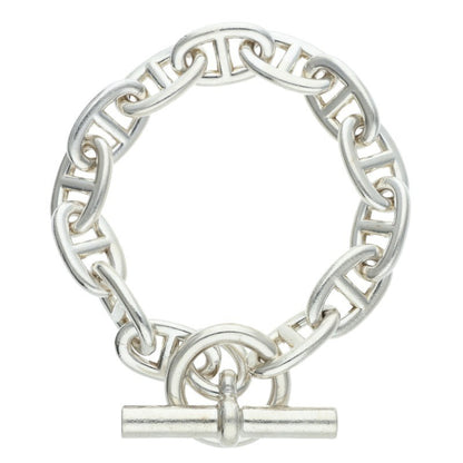 HERMES Chaine d'Ancre TGM Silver Bracelet Size 13LINK