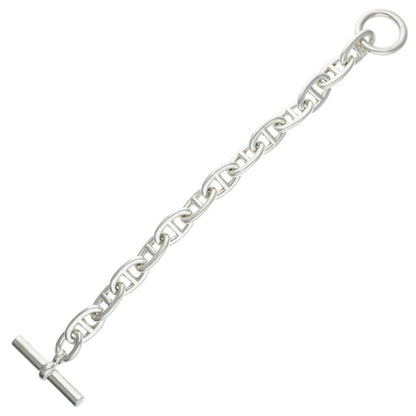 HERMES Chaine d'Ancre TGM Silver Bracelet Size 13LINK