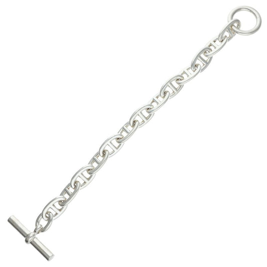 HERMES Chaine d'Ancre TGM Silver Bracelet Size 13LINK