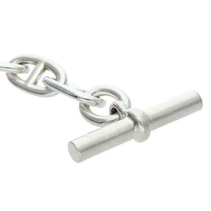 HERMES Chaine d'Ancre TGM Silver Bracelet Size 13LINK